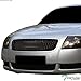 TLAPS 7422444492471 Compatible With 1999 2000-2006 Audi TT 8N Glossy Black RS-Honeycomb Mesh Front Bumper Grill Grille With Emblem Base