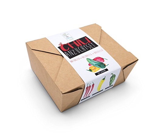 SATTE SAAT Chili Anzucht-Set zur Aufzucht scharfer Chili-Pflanzen mit ökologischen Pflanztöpfen, Anzuchterde, Holz-Sticks, Chili-Samen und Anleitung - Pflanzset Geschenk zu Geburtstag oder Ostern - Image 4