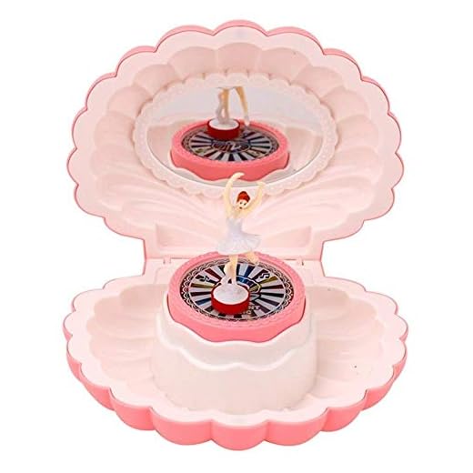 No-Branded Shell Dancing Girl Melody Music Box With Light Home Decoration Tillbehör Sovrum prydnad trälåda WUTONG
