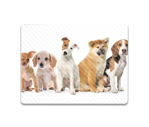 Image of MightySkins Carbon Fiber Skin Compatible with Microsoft Surface Laptop Go 3 (2023) Full Wrap Kit - Puppy Posse | Protective, Durable Textured Carbon Fiber Finish | Made in The USA