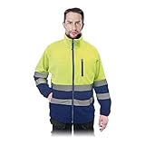 100% Polyester Reis Polstrip_Ygxxxl Schutzvliesjacke, Gelb-Dunkelblau, XXXL Größe