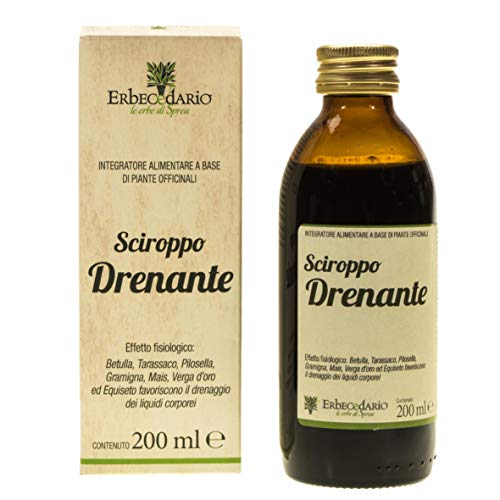 Sciroppo Drenante forte da bere Diuretico effetto Detox Sgonfia l'addome ed Elimina i liquidi Drenante gambe contro la comparsa degli Inestetismi Della Cellulite e la Ritenzione Idrica 1 Flacone 200ml