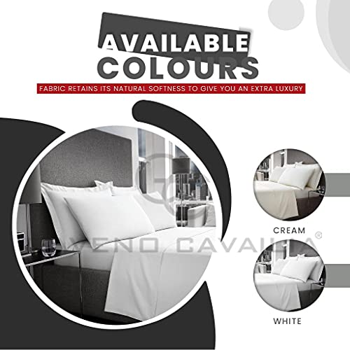 40 cm Extra Deep Single Bed Sheet- 400 Thread Count Egyptian Cotton Fitted Sheet- Anti Allergy Bedding Sheets- White - Image 2