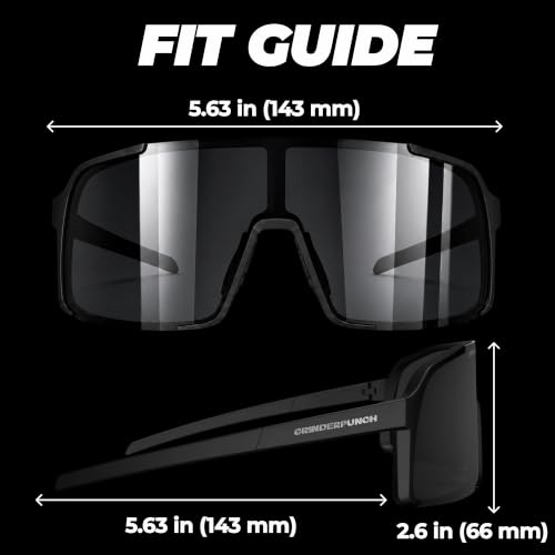 Image of grinderPUNCH Sports Sunglasses Lightweight Baseball Cycling Glasses UV Protection for Mountain Bike Running Hiking Fishing