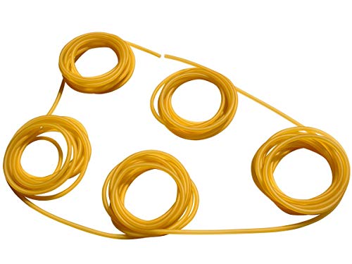 GM&BW 10m, 1.8X4.2mm Gummi Katapult- Elastischer Naturlatexschlauch mit einer Bruchdehnung von 700% - Zur Herstellung eines professionellen Zwille Schleuder für die Jagd oder den Wettkampf oder Ersatz Cover