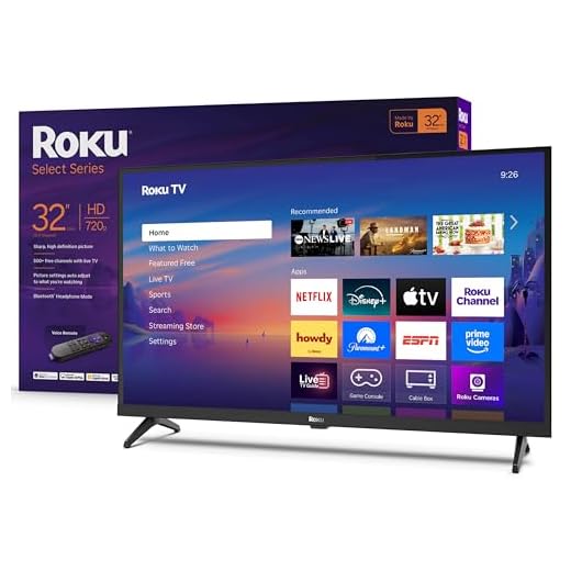 Roku Smart TV – 32-Inch Select Series, 720p HD TV – Roku TV with Voice Remote – Flat Screen LED Television with Wi-Fi for Streaming Live Local News, Sports, Family Entertainment