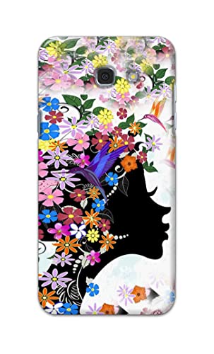 Image of Printed Hard Back Cover Case for Samsung Galaxy A7 2017 Back Cover (Floral Hairstyle Girl) -1803