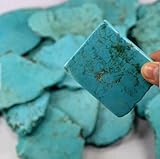 Blue Hub Natural Raw 5000 Ct. Arizona Blue Turquoise Rough Raw Slab Loose Healing Crystal Gemstones for Jwellery Making | Earring | Ring | Stud Earring_1/2 Lbs, Sky Blue, BH_1/2Lbs