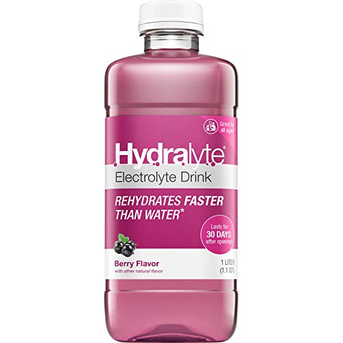Hydralyte Electrolyte Oral Hydration Ready-To-Drink Solution, Berry, 33.8 Ounce Bottle #TOP15