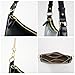 Crescent Shoulder Bag for Women Trendy Tote Handbag Purse Vegan Leather Clutch Handbag with 2 Removable Straps (black)