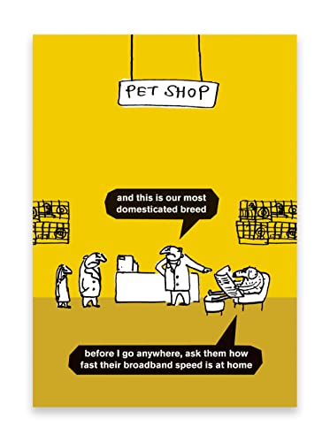 Modern Toss Brainbox Candy Poster humoristique avec inscription « Dogs Pet Shop » - Décoration murale hilarante - Excellente idée de cadeau d'anniversaire...