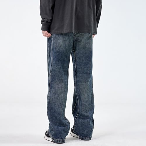 Jeans Pants Trousers Denim Spring and Autumn High Street Loose Men's Dad Floor Pulling Wide Leg Haren4