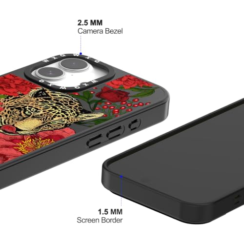 WXQWXQ Maguetic for iPhone 17 Case Mirror Red Flower Leopard by WXQWXQ - Used condition - Image 9