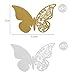 Kesote 100x Tischkarten Schmetterling Hochzeit Nameskarten Glasanhänger Platzkarten Taufe Kommunion Tischdeko (Gold und Silber)