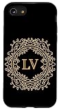LV Monogram Elegant Floral Luxury Letter LV Initials Case for iPhone SE (2020) / 7 / 8