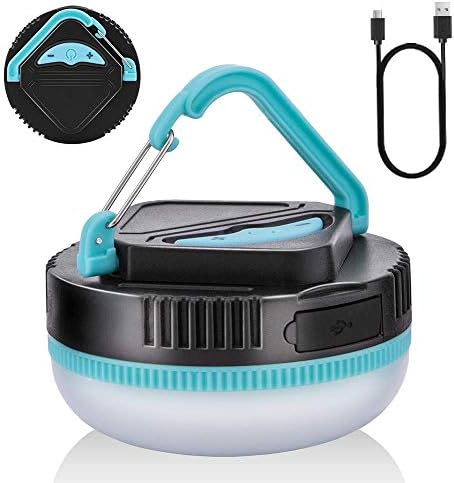 Newdora LED Camping Lantern，Rechargeable Portable Survival Lanterns with 2400mAh Battery, 3 Light Modes of Stepless Dimming, 300LM, Waterproof for Emergency, Outdoor Camping, Hiking, Car