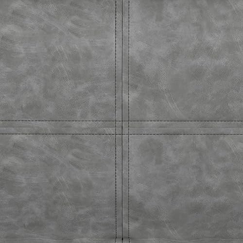 SIMPLIHOME Brody 30" Wide Square Pouf in Distressed Grey Vegan Leather by SIMPLIHOME - Image 8