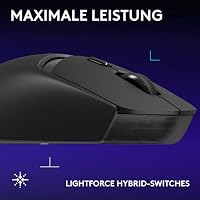 Logitech G G309 Lightspeed Kabellose Gaming-Maus + POWERPLAY 2 kabelloses Ladesystem, unbegrenzt aufladbar, leichte kabellose Gaming-Maus mit einem Gewicht von 68 g,LIGHTFORCE Hybrid-Switches, PC/Mac – Ansicht 4