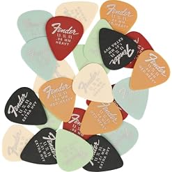 Fender Dura-Tone Lot de 24 médiators Forme 351 – Calibres assortis - Les Beatles, Paul McCartney, John Lennon, RIngo Starr, George Harrison Fender Dura-Tone Lot de 24 médiators Forme 351 - Calibres assortis – Image 2