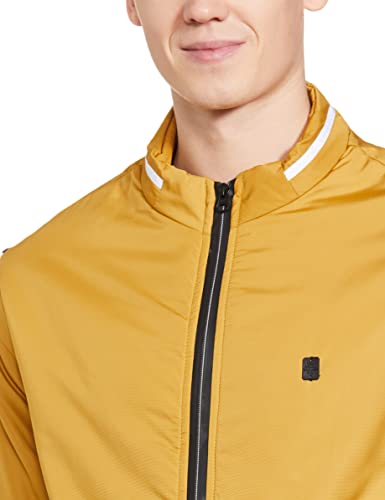 Image of The Indian Garage Co Men Slim Fit Solid Bomber Jackets