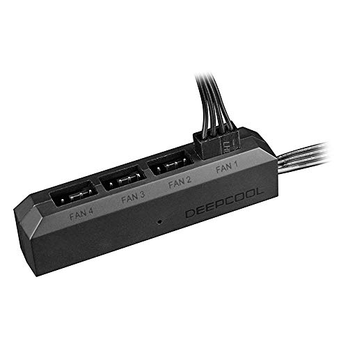 Image of Deepcool PF450, 450 Watt, 80 Plus Standard Power Supply /PSU for Gaming PC -Black - R-PF450D-HA0B & DEEPCOOL Fan Hub Control 4PWM Fan Speed Supports Fan with 3Pin /4Pin Cooling FH-04