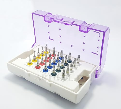 Generic Conical Drills Set with Stoppers 25 Pcs Implant Kit with Storage Box OS1048