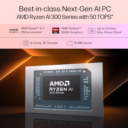 Image of HP OmniBook 7 Aero (Previously Pavilion Plus), AMD Ryzen AI 7 350, Next Gen AI Laptop, 50 Tops (16GB LPDDR5X,512GB SSD) WQXGA,13.3'' /33.8cm,Win11, M365 Basic(1yr),Office Home24, Silver,<1kg, bg1456AU