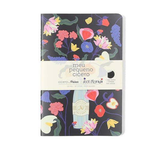 CADERNETA MEU PEQUENO CICEROS DOCE FLORADA PAUTADO 14X21 GARRAFA