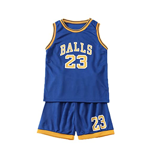 Image of Toddler Kids Sports Shorts Set Baby Boys Girls Jerseys 2 Piece Basketball Tank Top Mesh Shorts Set