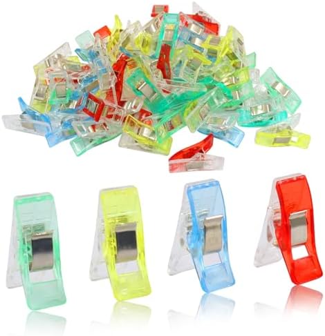 50 Pcs Small Sewing Clips, Colorful ABS Plastic for Fabric