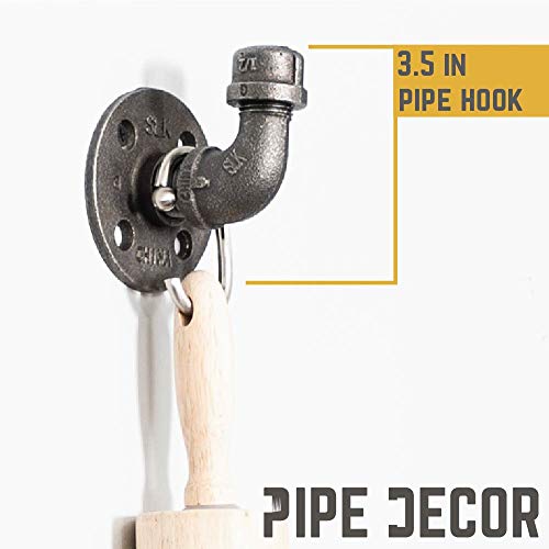 Pipe Decor 365 KITHOOK3 Coat Hooks Industrial Heavy Duty Wall Mounted thumb #5