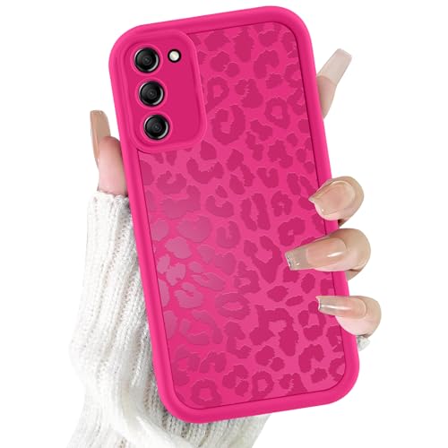 ZhuoFan Cover per Samsung S20 FE 5G/S20 Lite/S20 Fan Edition 6,5”, Aesthetic Leopardata Motivo Custodia Rosa Rossa Opaca Sottile Leggera Silicone Antiurto AntiGraffio TPU Bumper Protettiva Case, 04