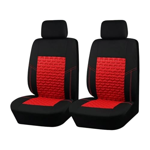 Housses de siège auto contre l'usure en tissu respirant à motif pneu noir rouge