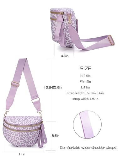 Image of FEIBOON Spacious Nylon Crossbody Bag Bum Bag Handbags Wallets Purses Trendy Shoulder Bag for Women