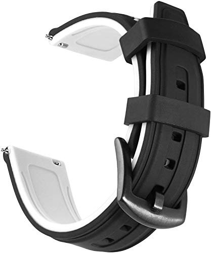 Shieranlee 24mm Watch Straps Repuesto de Correa Reloj de Silicona Caucho Fácil de Abrochar para Fossil Q Machine Hybrid, Nate Hybrid; Michael Kors Grayson，Sony Smartwatch 2