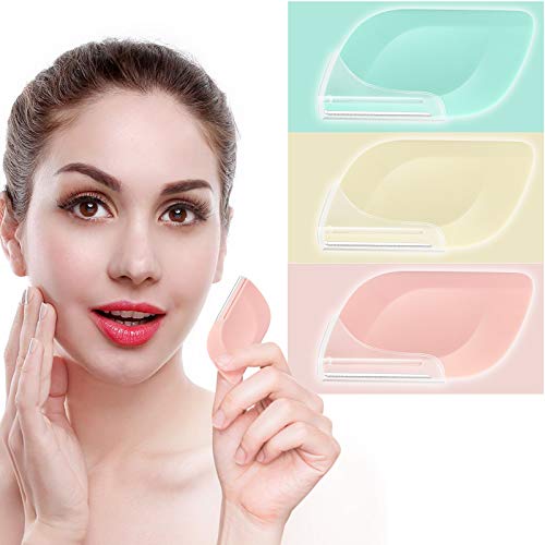 Eyebrow Razor For Women Dermaplaning Tool Facial Razor For Women Face Peach Fuzz Facial Hair Fuzz On Face Upper Lip Eyebrow Trimmer Shaper Shaver Safty And Portable With Precision Cover 3 Razors
