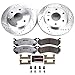 PowerStop Front Brake Kit For Cadillac Escalade 2002-06 |GMC Yukon 2000-06 |Chevrolet Silverado 1500 1999-06 - Truck & Tow Carbon Fiber Ceramic Brake Pads + Drilled & Slotted Rotors Upgrade, K2009-36