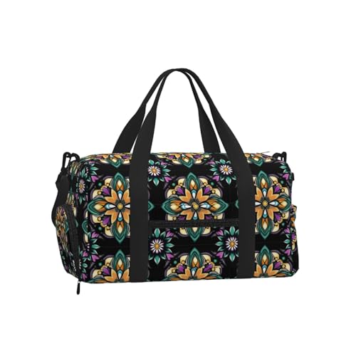 Sac de sport Mexpekil grand fourre-tout pour le week-end et le fitness à motif floral