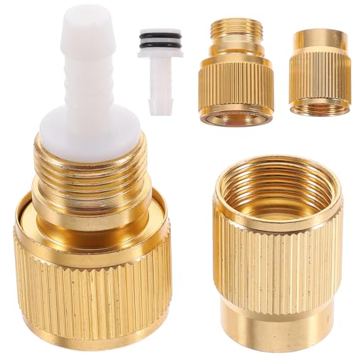 SUPVOX Aluminum Alloy Plated Quick Joint Water Hose Connector 2.46 Inch Leak-Free Hose Quick Connect Fittings for Garden Patio Lawn Watering