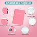 Regolden-Book Check Registers for Personal Checkbook Register, Bank Accounting Ledger Book for Small Business, Transaction Registers Log Book, Check Register Book Expense Tracker, 160 Pages, A5, Pink