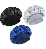 FRCTLNKG 3Pcs Bonnet Men, Bonnet Männer aus Seide für Natürliches Haar