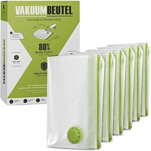 NORDIC® - Vakuumbeutel für Kleidung - 6x Größe XL in 100x80cm - BPA Frei - Vakuumbeutel für Bettdecken –Vacuum Bags for Clothing – Vakuumierbeutel Kleidung – Vacuum Storage Bags