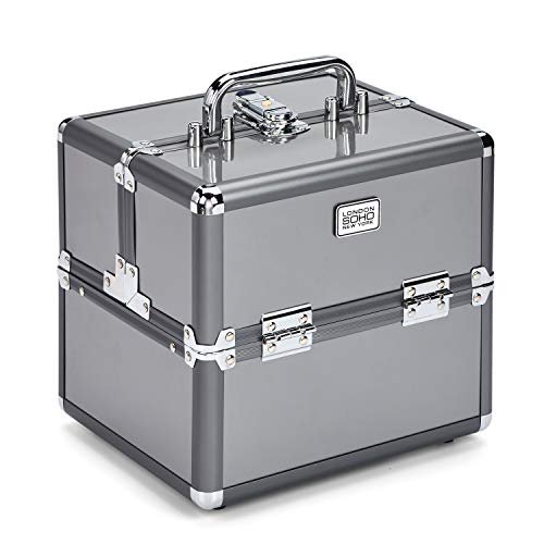 Maleta prata média, London Soho New York, Prata