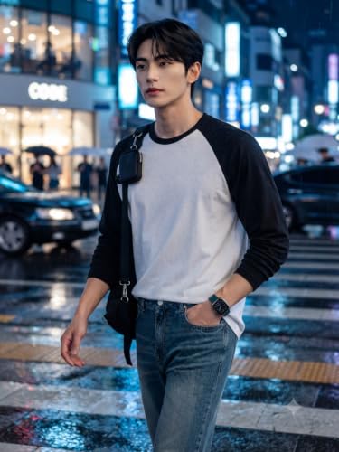 Image of Men's Polycotton Round Neck T-Shirt | Full Sleeve Casual T-Shirt for Men | Soft, Breathable Regular Fit for Everyday Wear