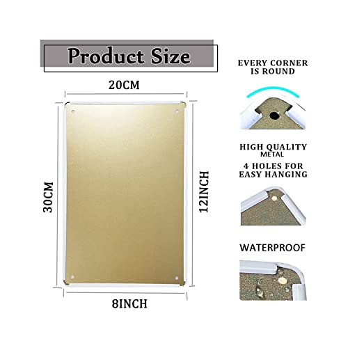 Vintage Metal Sign, Metal Wall Art, Funny Bar Signs, Motivational Positive Affirmations Wall Decor, Funny Tin Signs For Home Office School Gym & Locker Room 8X12 Inch (Funny Tin Signs For Garage) #TOP1