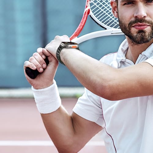 MoKo-Sport-Bands-Compatible-with-Apple-Watch-Ultra-2Ultra-Band-Apple-Watch-Bands-for-Men-Women-49mm-45mm-44mm-42mmSilicone-Replacement-Strap-for-iWatch-Series-9-8-7-6-5-4-SE-Ultra-2-1-BlackGreen 41FCIEyjWEL