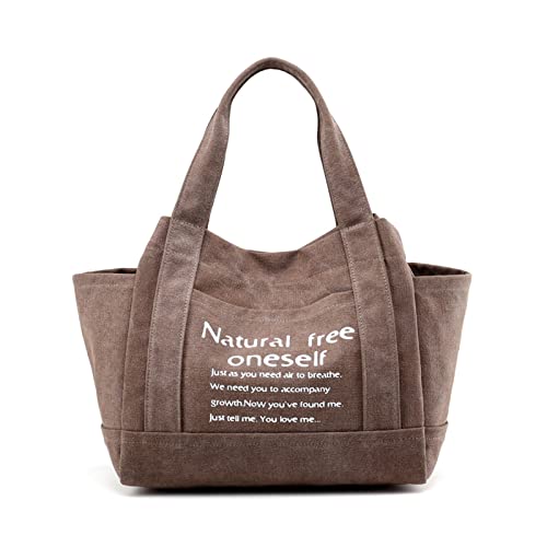 Sac d'épaule en toile marron spacieux pour résoudre le manque de place quotidien