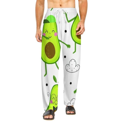 Vêtements de nuit femme avocat mignon pantalon avec poches taille S
