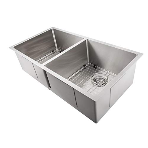 Zline 36" Anton Undermount Double Bowl Stainless Steel Kitchen Sink With Bottom Grid (Sr50D-36) #TOP24