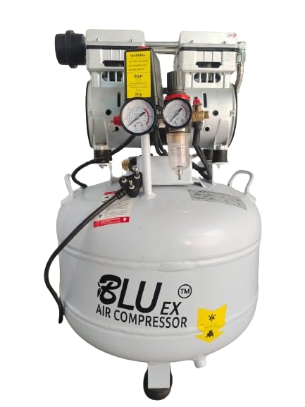 BLUEX 01 HP Dental Oil-Free Air Compressor with 40 LTR Powder Coated Tank | Color-White (B0BNQ7K3LJ) Amazon Price History, Amazon Price Tracker